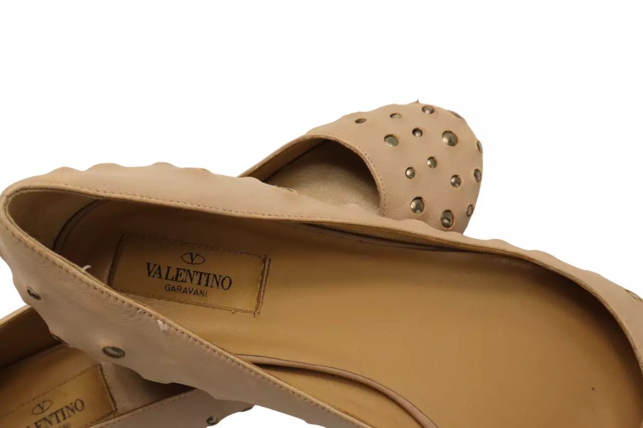 Valentino VALENTINO Shoes Women's EU 37 Leather Studs Ballerina Flat Size US 7 / IT 37 - 7 Thumbnail