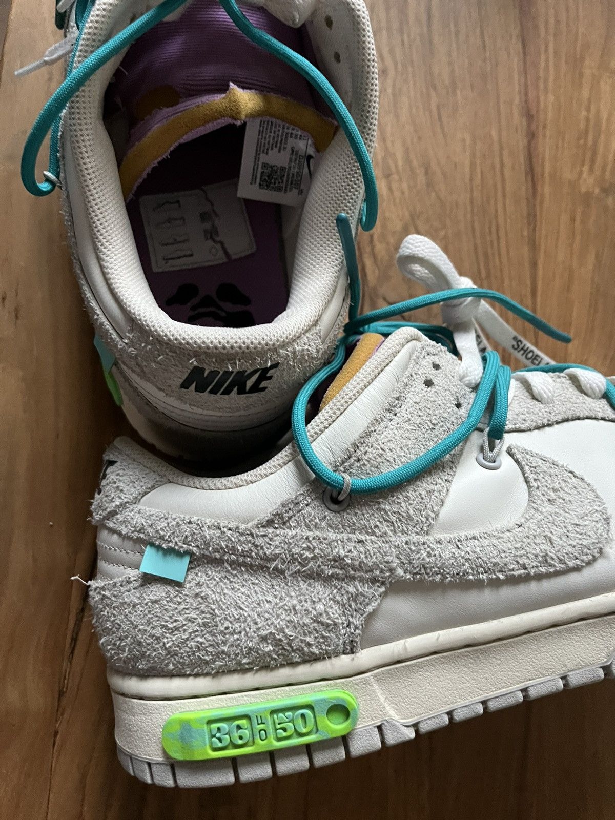 Nike Nike Dunk Off White Lot 36 Size US 12 / EU 45 - 5 Thumbnail
