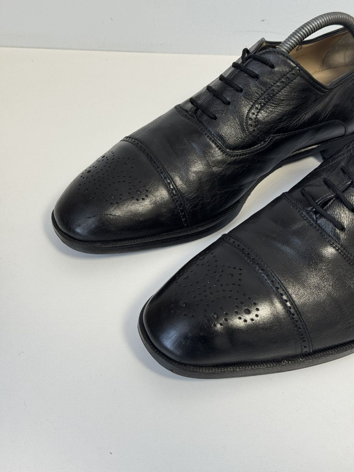 Bally Bally Orlando Men’s Black Leather Brogue Shoes Luxury Shoes Size US 11.5 / EU 44-45 - 3 Thumbnail