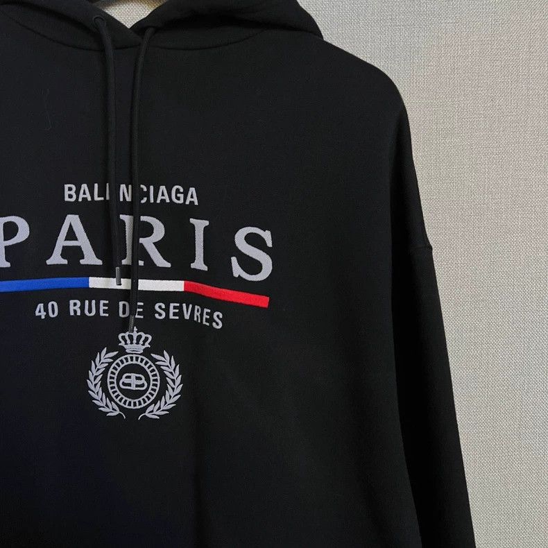 Balenciaga Balenciaga Black crown wheat ear embroidered logo hoodie Size US XS / EU 42 / 0 - 3 Thumbnail
