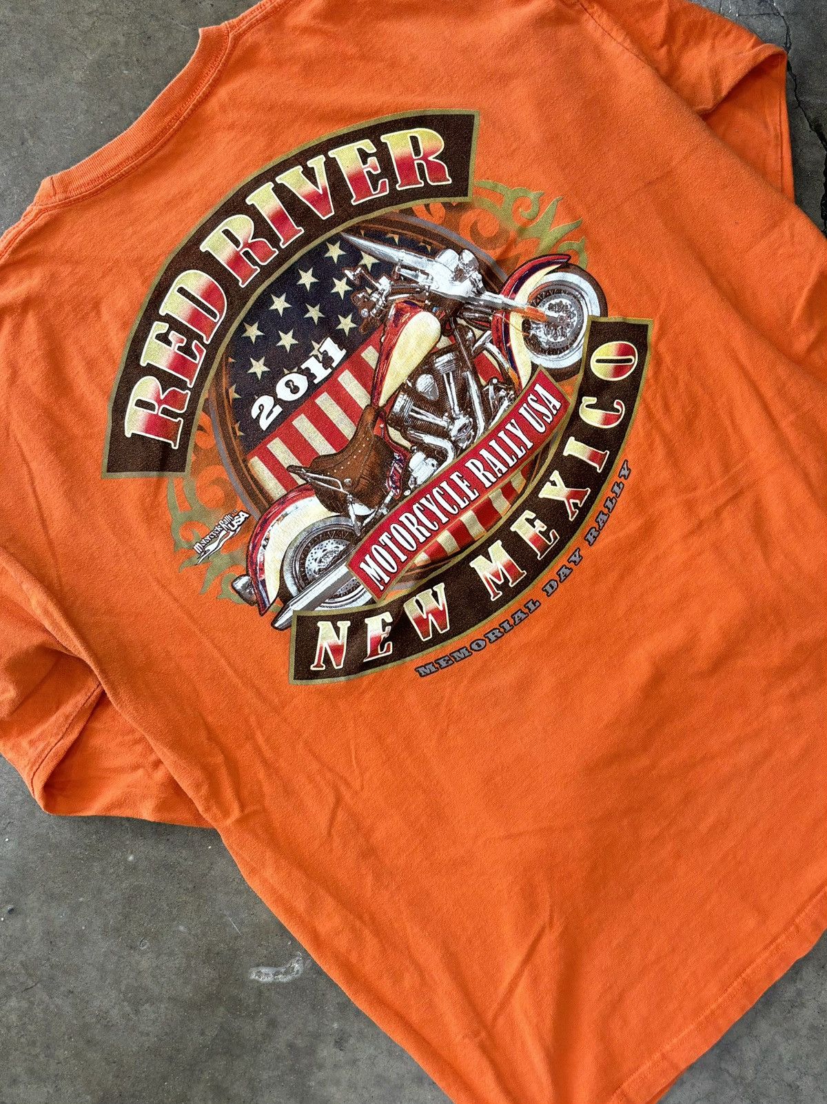Vintage Red River Motorcycle Rally 2011 Flame Long Sleeve 3XL Size US XXL / EU 58 / 5 - 1 Thumbnail