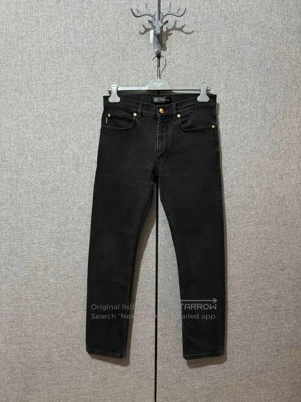 Versace Versace Black Leather Logo Casual Pants . Size US 32 / EU 48 - 1 Thumbnail