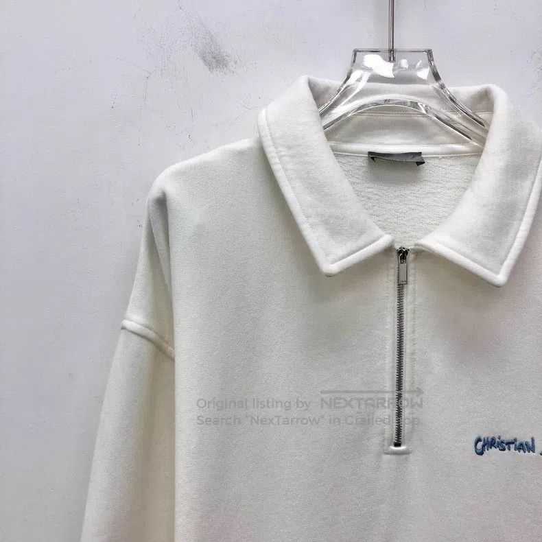 Dior Dior 24 white logo letter embroidery cotton lapel semi-zip Size US M / EU 48-50 / 2 - 3 Thumbnail