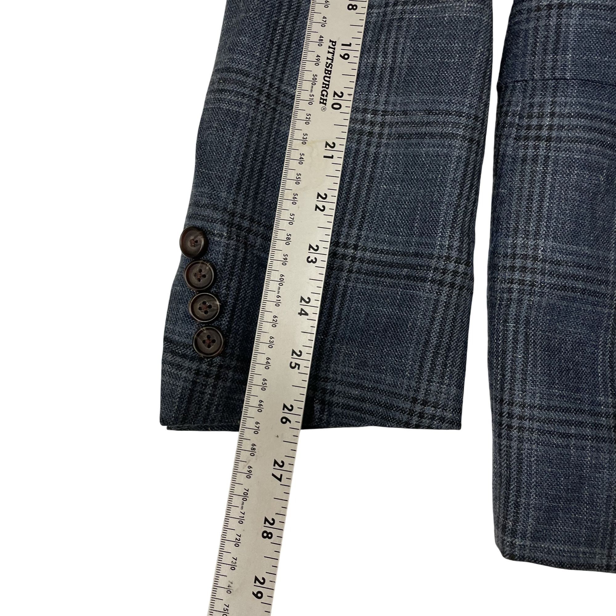 Ralph Lauren Vtg Ralph Lauren Sport Coat PLAID CHECK Silk Linen Jacket Size 42R - 9 Thumbnail