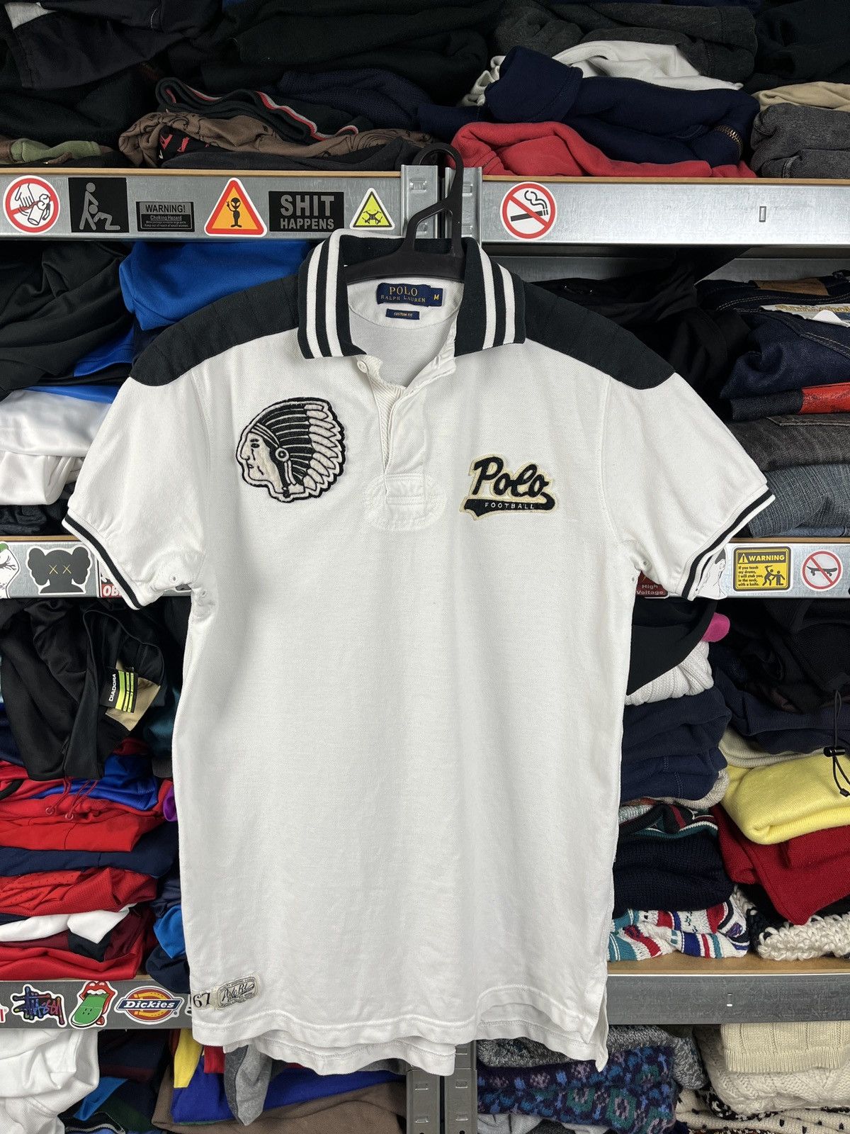 Polo Ralph Lauren × Vintage Polo Ralph Lauren Shirt Indian Head Chief Kief Football Rare Size US M / EU 48-50 / 2 - 1 Thumbnail