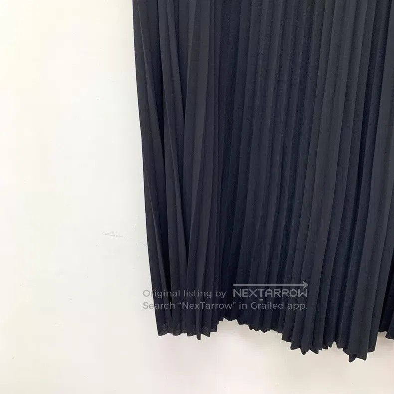 Balenciaga Balenciaga Black drawstring pleated half skirt Size 37" - 4 Thumbnail