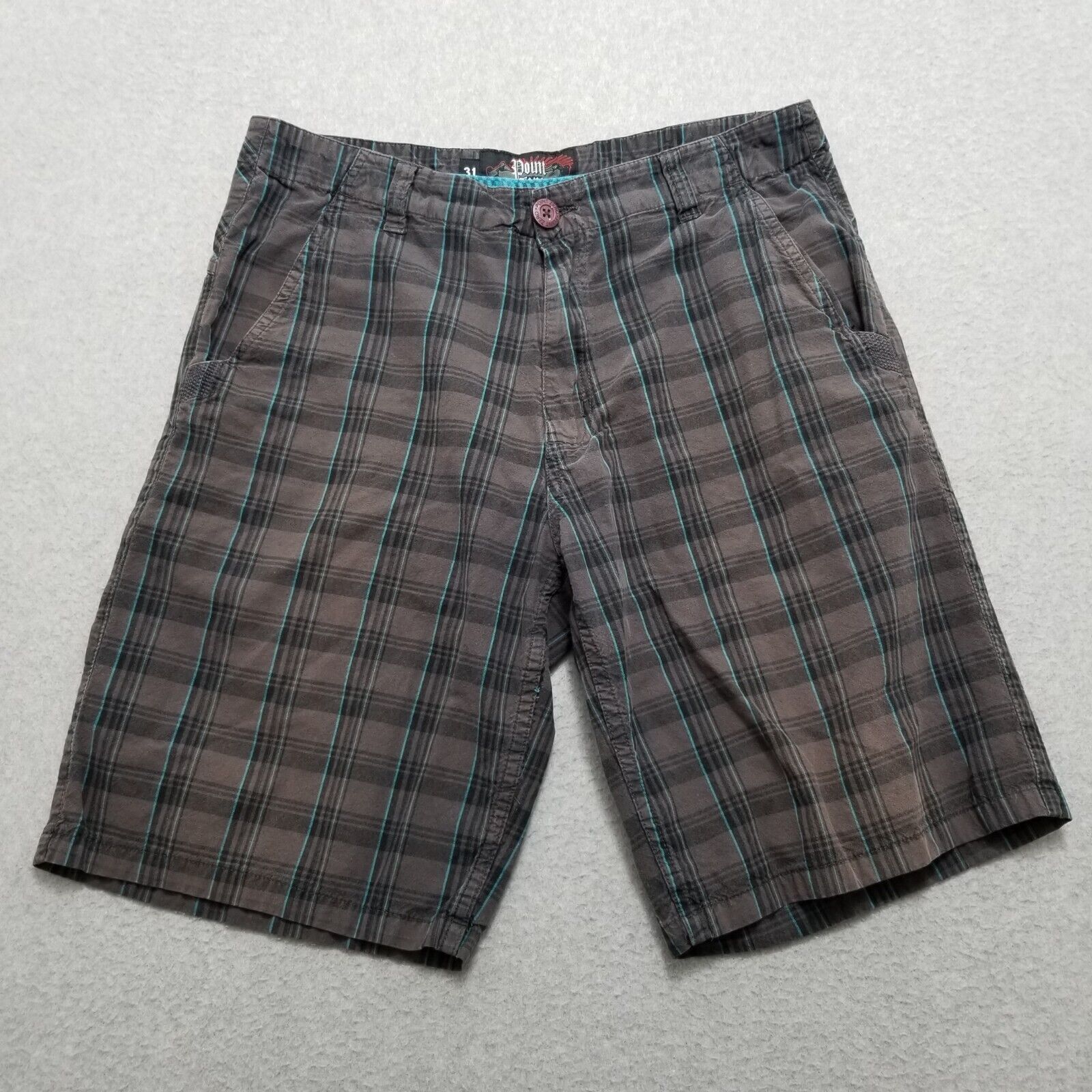 Point Zero Point Zero Shorts Mens 32 Plaid Casual Pockets Chino Outdoor Size US 32 / EU 48 - 1 Thumbnail