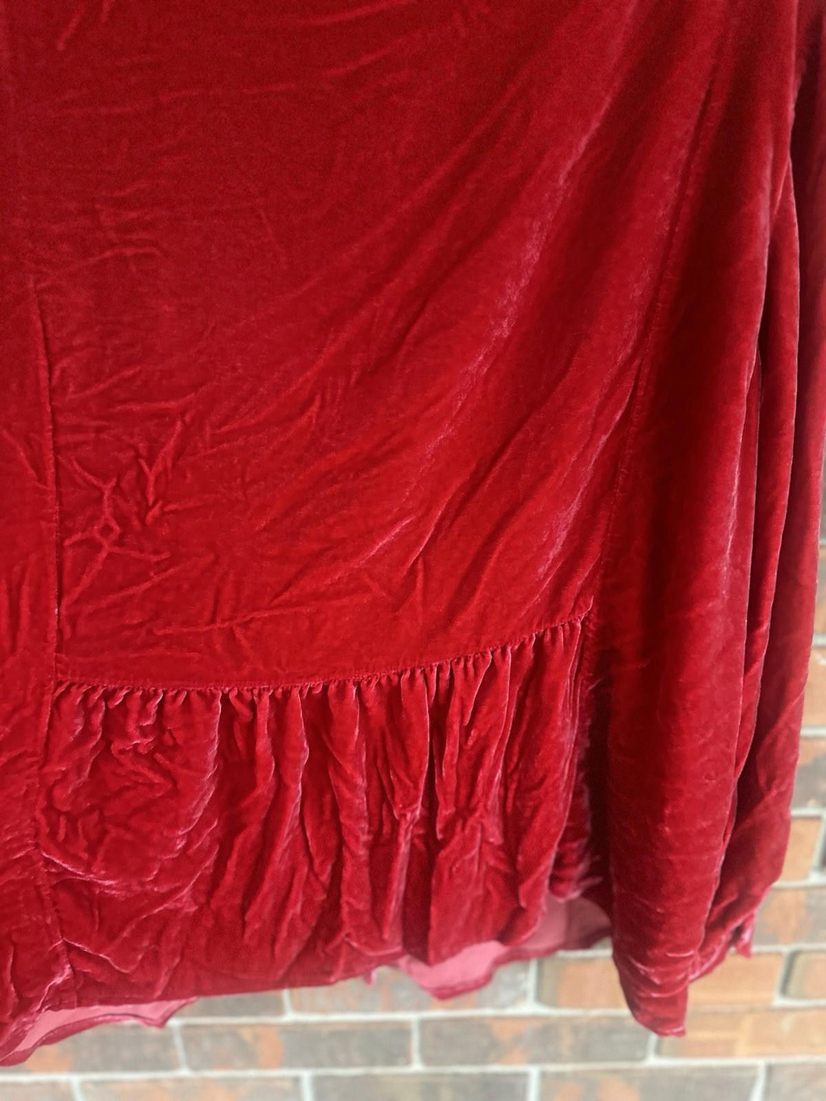 Designer J Jill 3X Faux Velvet Button Down Blouse Pink Size 3XL / US 20-22 - 5 Thumbnail