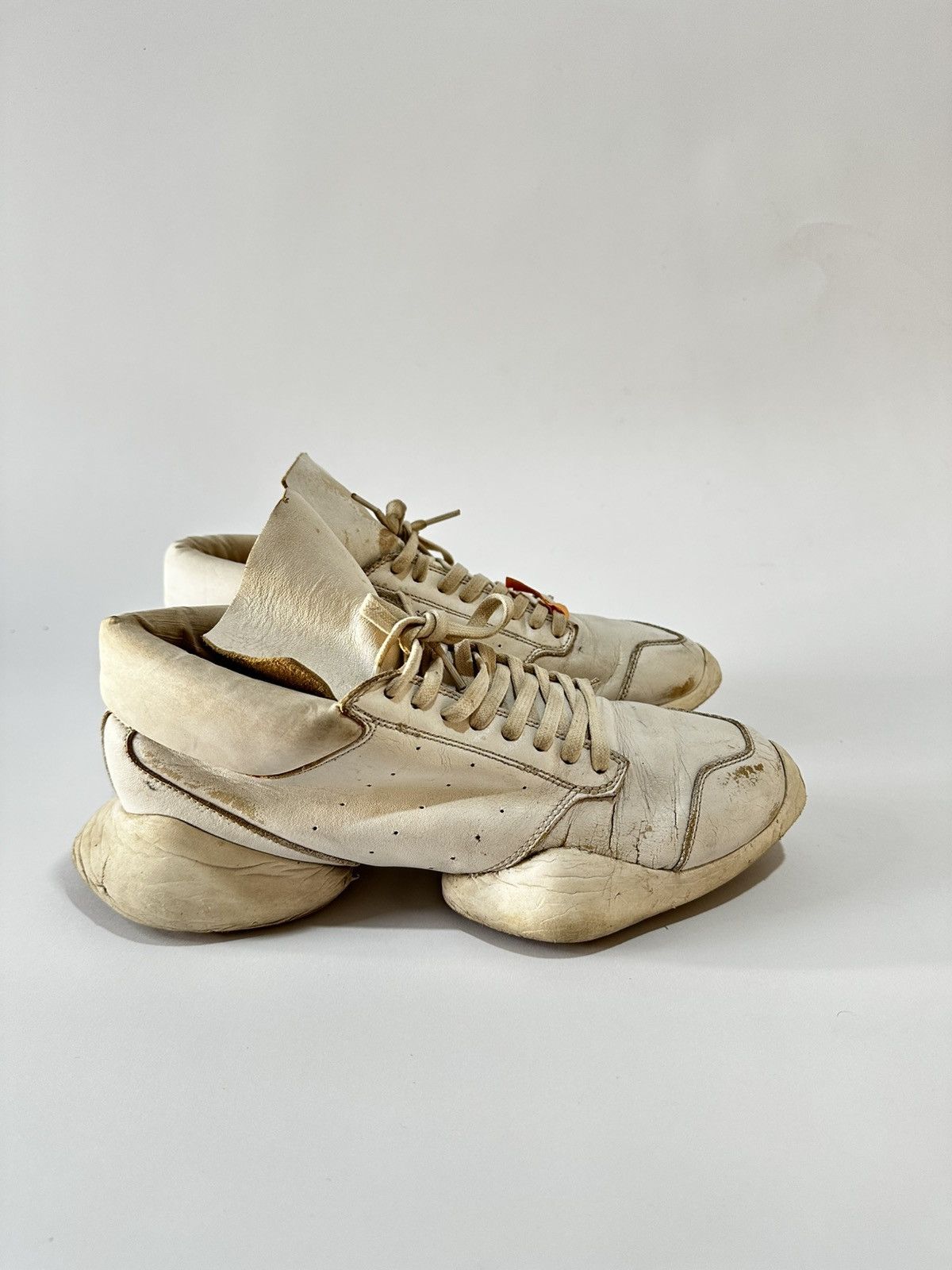 Adidas × Rick Owens Rick Owens X Adidas Tech Runner White Men’s Sneakers. Size US 8.5 / EU 41-42 - 4 Thumbnail
