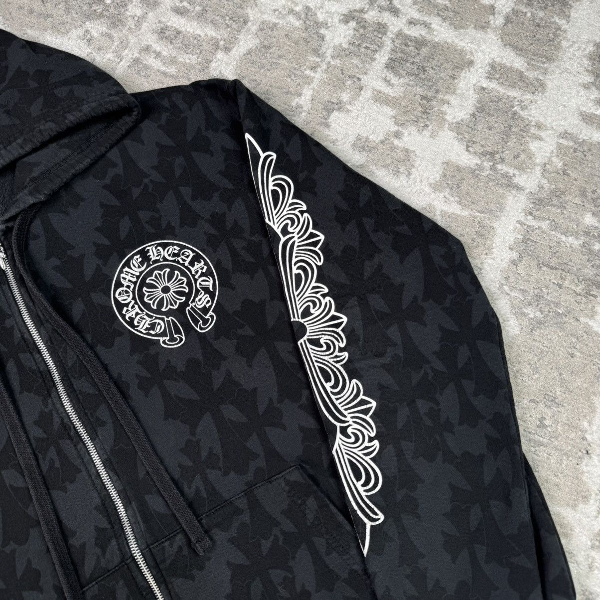 Chrome Hearts Cemetery monogram scroll zip up hoodie Size US L / EU 52-54 / 3 - 5 Thumbnail