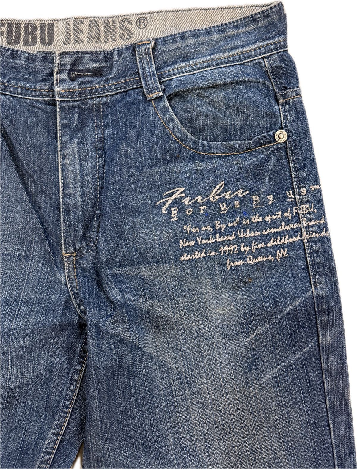 Fubu Fubu The Collection Denim Jeans Size US 32 / EU 48 - 5 Thumbnail