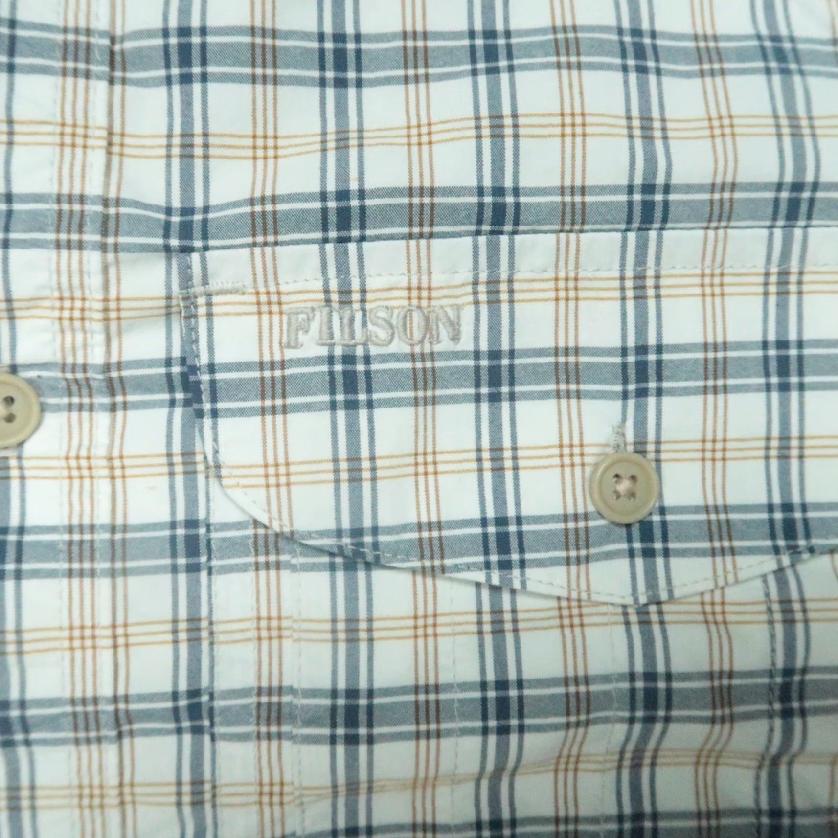 Filson Filson Shirt Mens Small Sky Plaid Twin Lakes Short Sleeve Button-Up Casual Travel Workwear Size US S / EU 44-46 / 1 - 4 Thumbnail