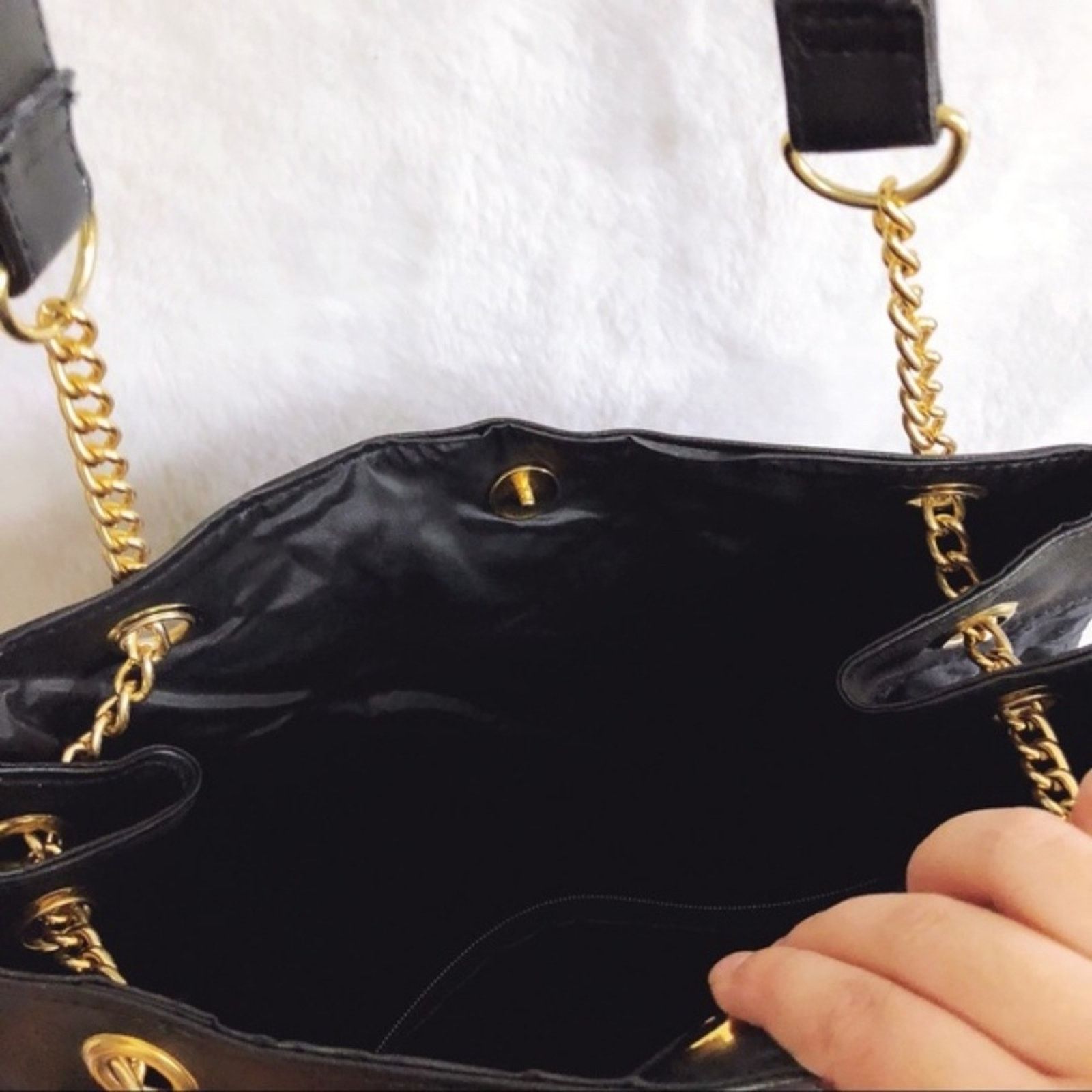 Other Lancôme Black Gold Chain Shoulder Clasp Bag Size ONE SIZE - 6 Thumbnail