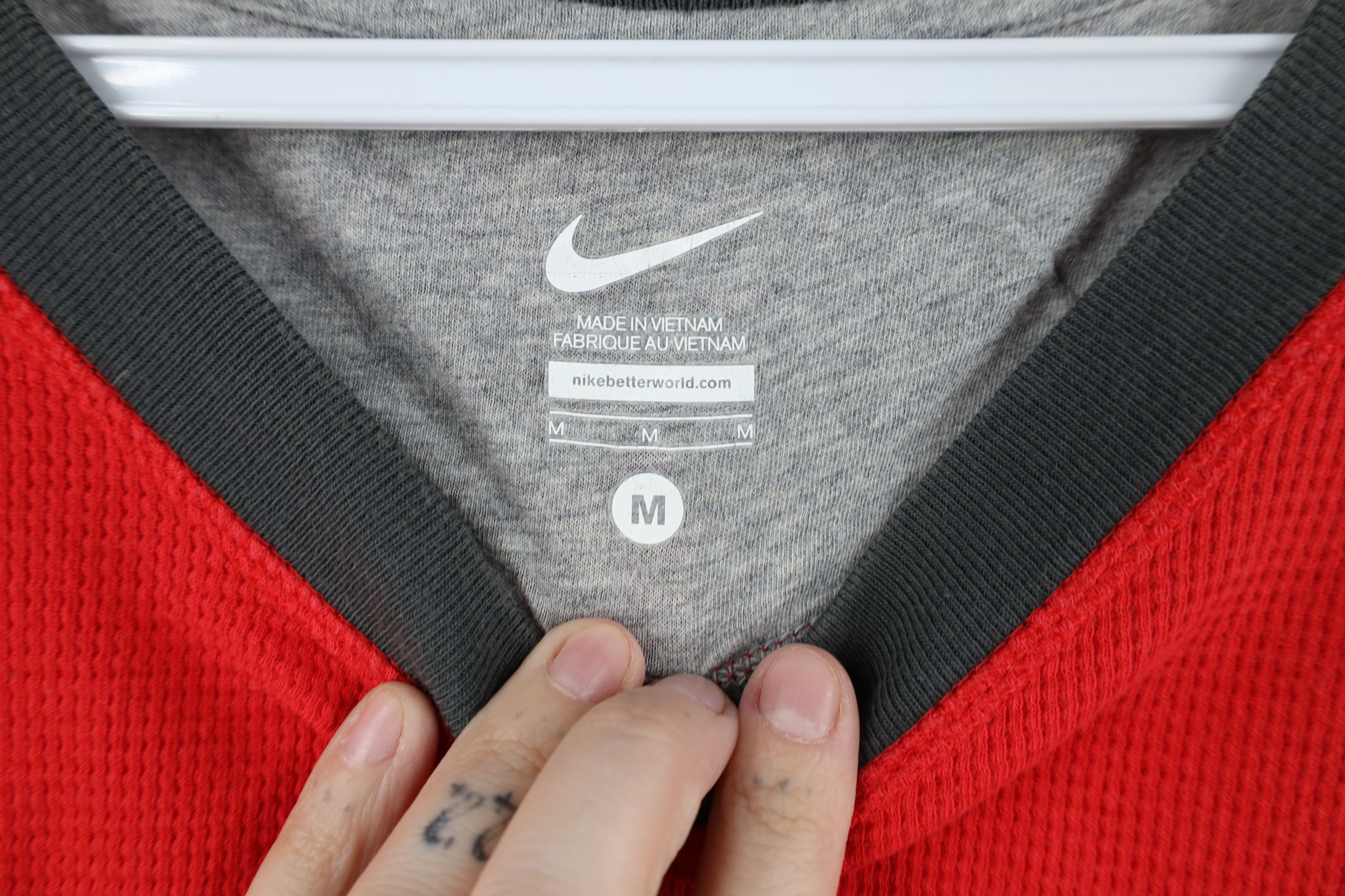 Nike × Vintage Vintage Nike Swoosh Ohio State University Thermal T-Shirt Size US M / EU 48-50 / 2 - 6 Thumbnail