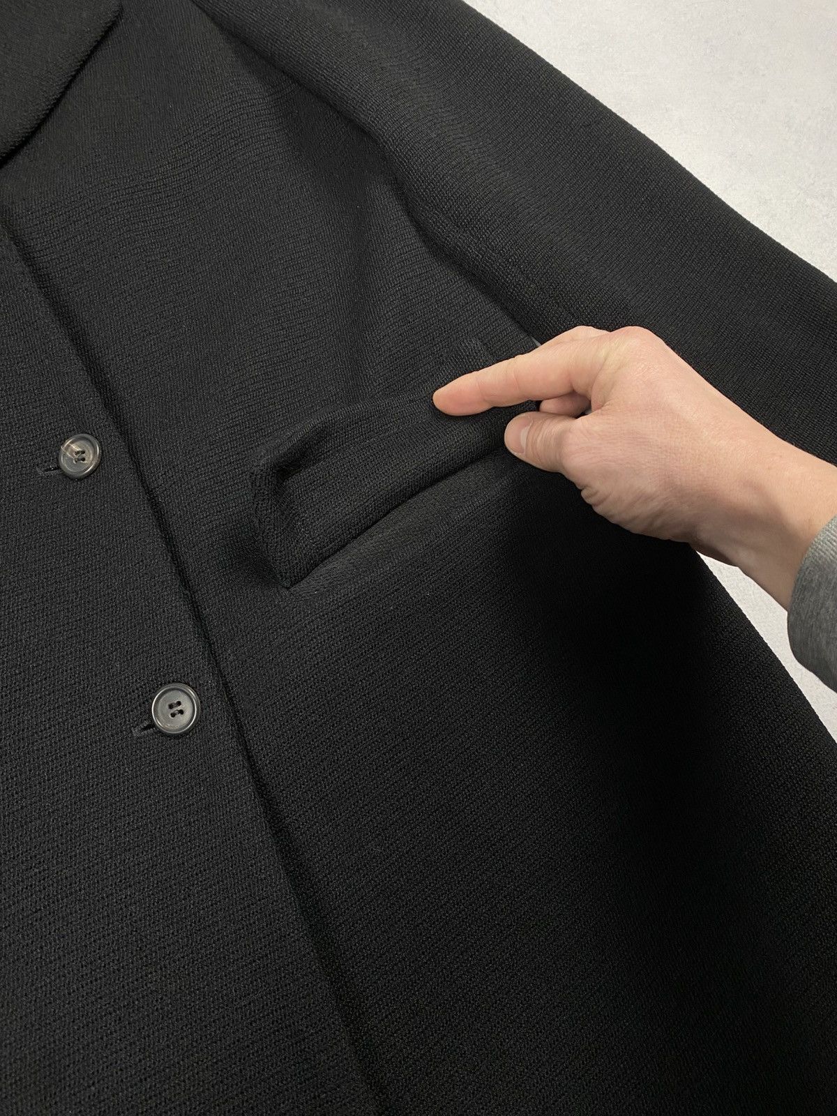 Prada Prada Button Front Collared Long Black Wool Coat Womens Size M / US 6-8 / IT 42-44 - 10 Thumbnail