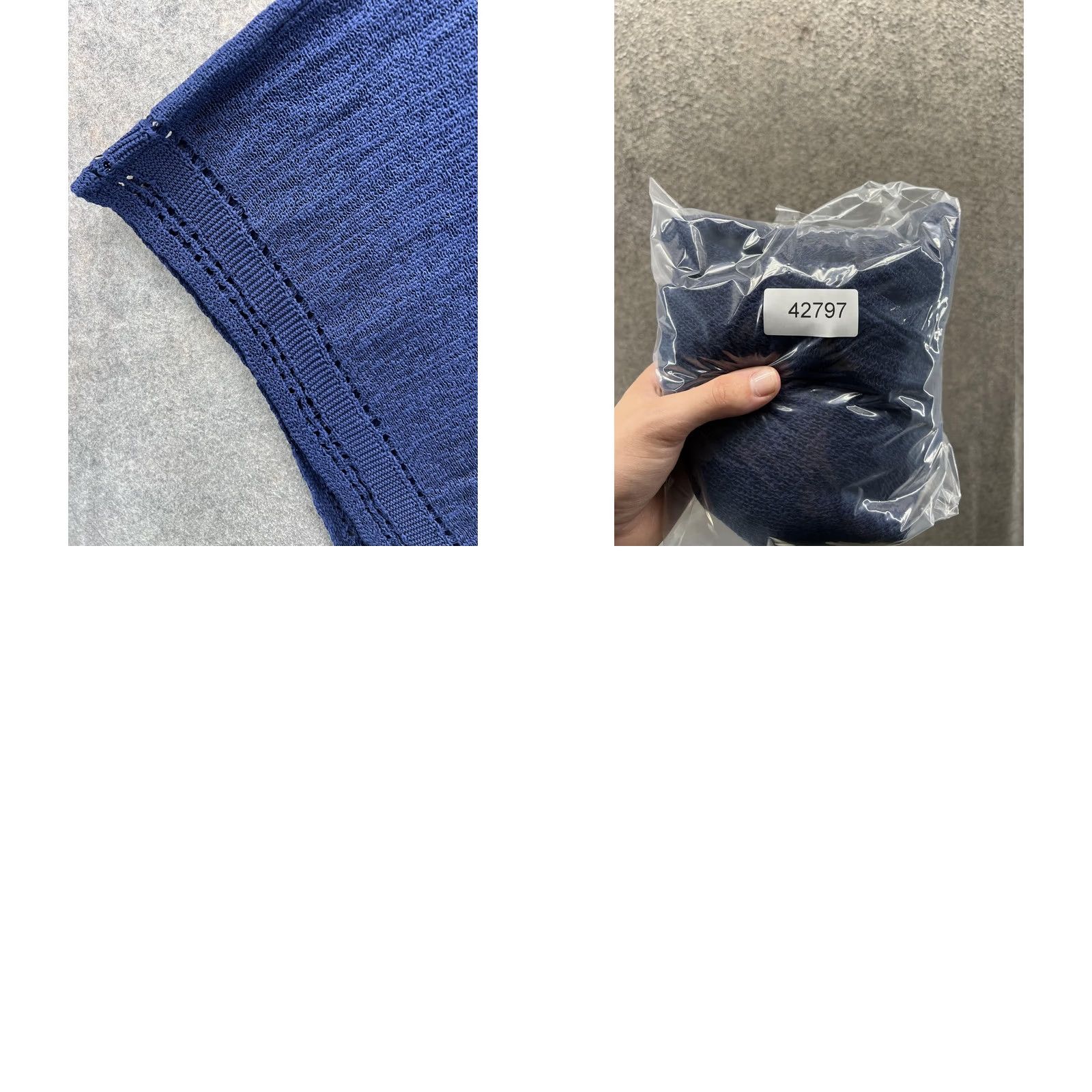 Vintage Chico's Hoodie Cape Womens One Size Blue Lightweight Knit Poncho Sweater Bodice: Sleeveless, V-Neck, Hooded, Solid Knit Pattern Size ONE SIZE - 9 Thumbnail