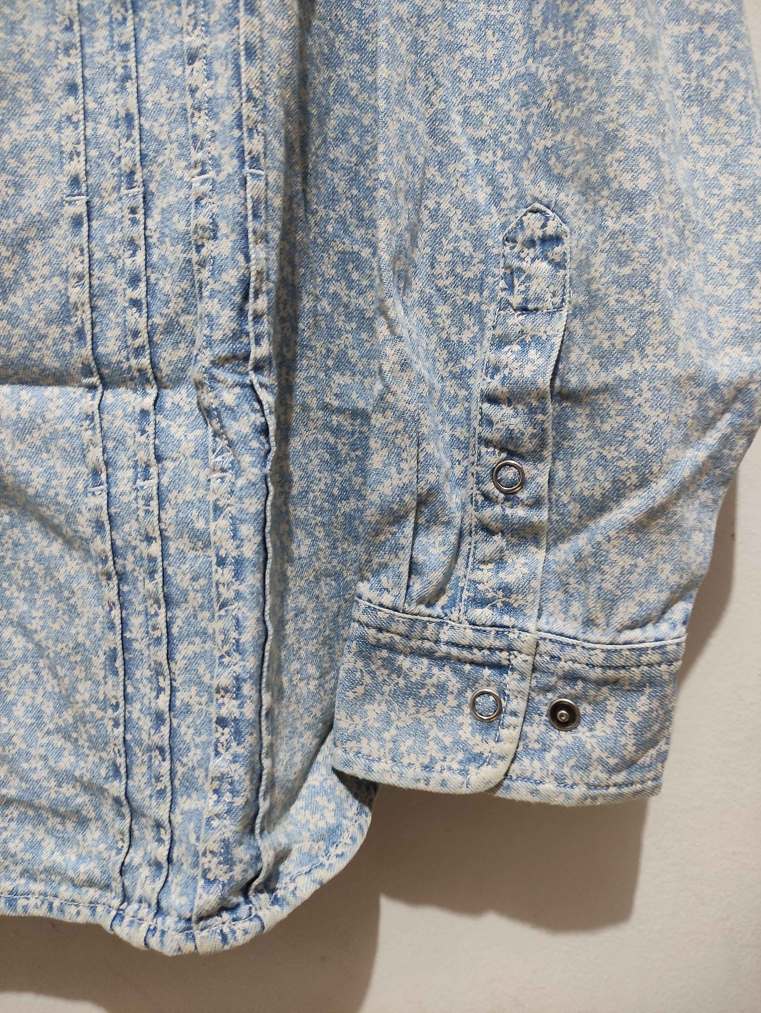 Ralph Lauren Y2k Ralph Lauren Blue Floral Denim Western Shirt Size S / US 4 / IT 40 - 12 Thumbnail