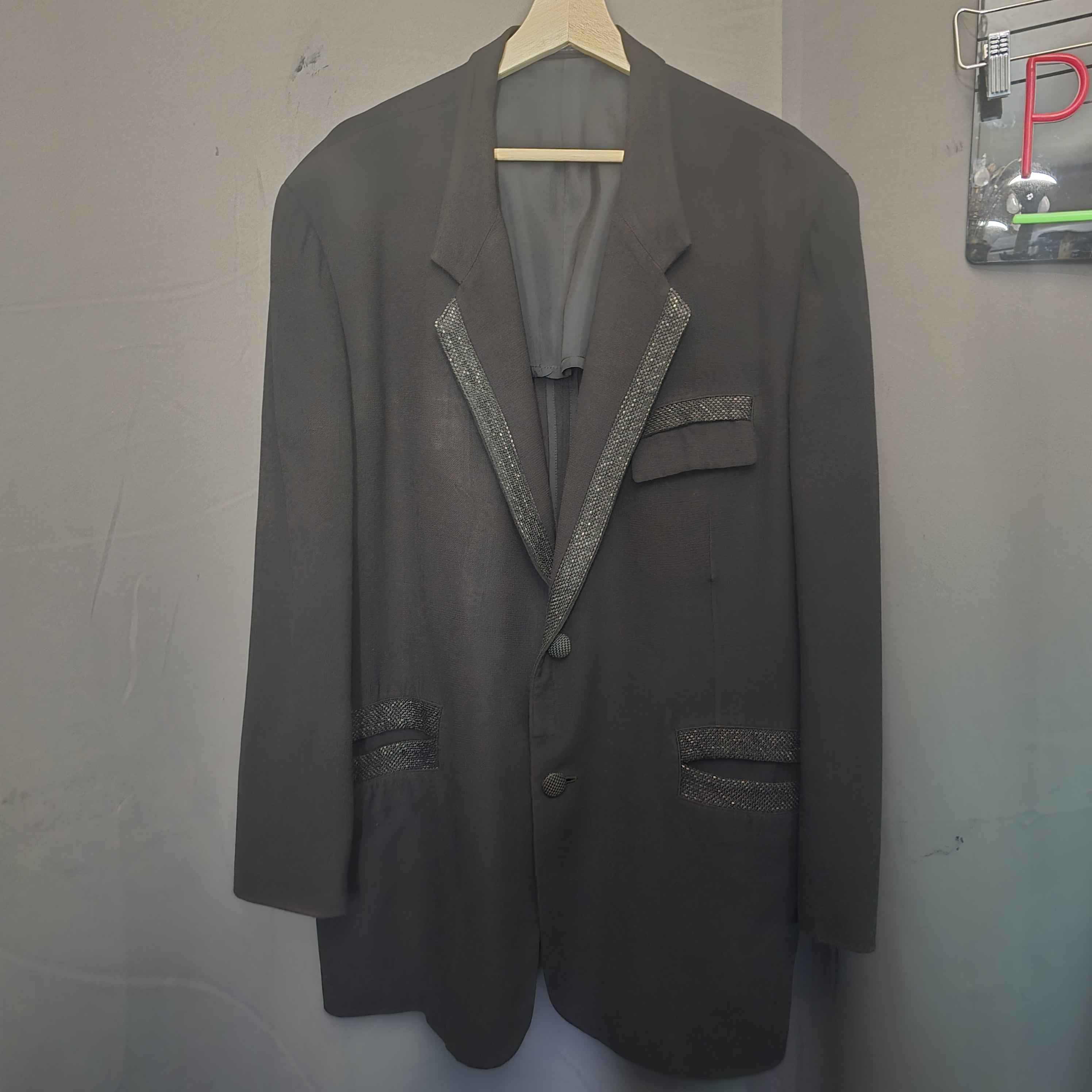 Yohji Yamamoto YYPH SS03 Lace trim Blazer Size US XL / EU 56 / 4 - 4 Thumbnail