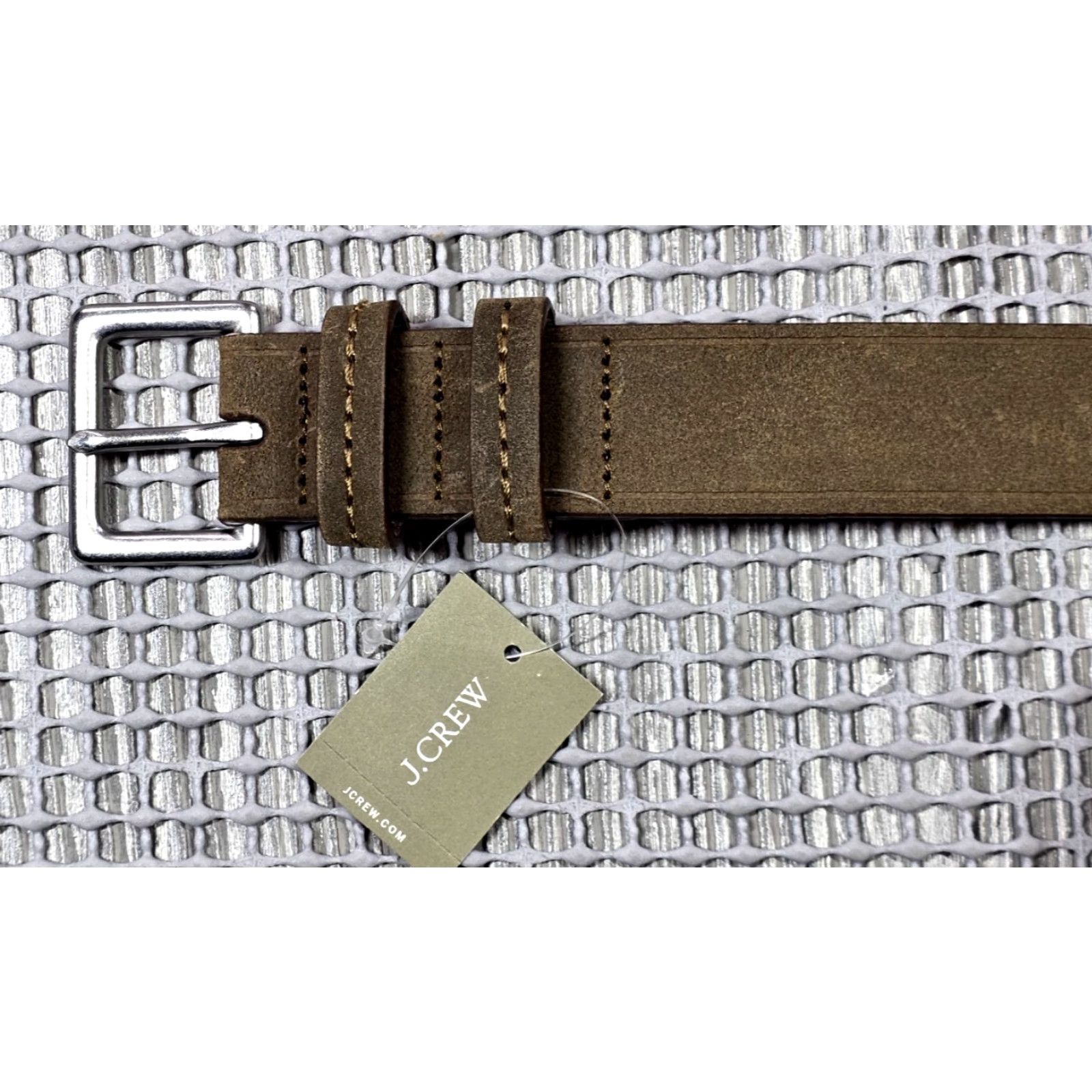 J.Crew J.CREW Belt Leather Single Prong Buckle Rugged Textured 30 Brown Men Regular 30 Belt Product Vintage: No Size 30 - 3 Thumbnail