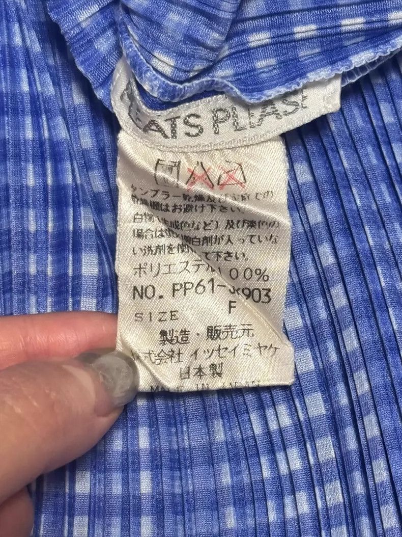 Issey Miyake Issey Miyake size:f Blue checkered top Size S / US 4 / IT 40 - 4 Thumbnail