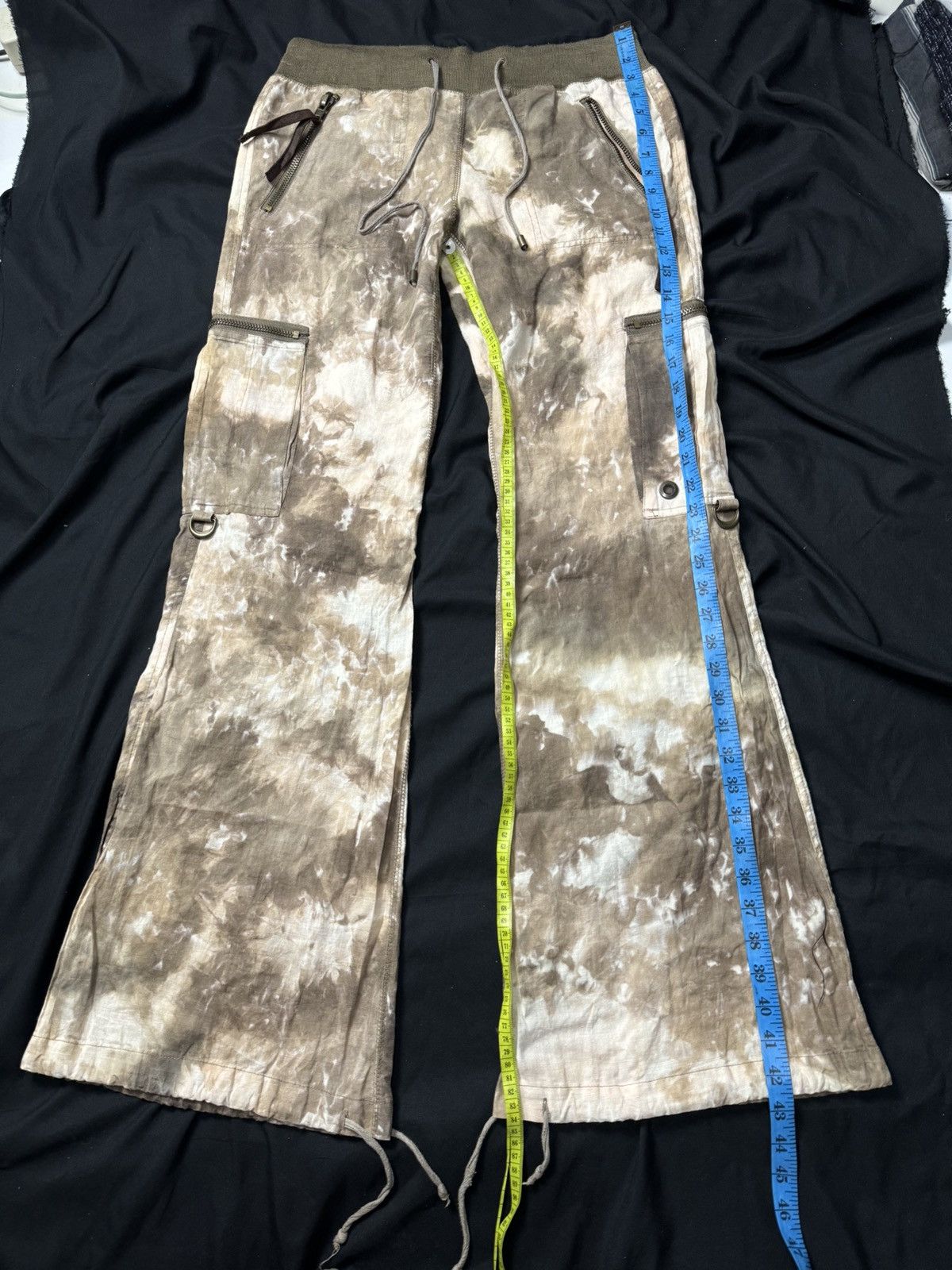 If Six Was Nine × Japanese Brand × Le Grande Bleu (L.G.B.) G.O.A Goa Flared Bootcut Cargo Pants Bleach Brown Size US 32 / EU 48 - 7 Thumbnail