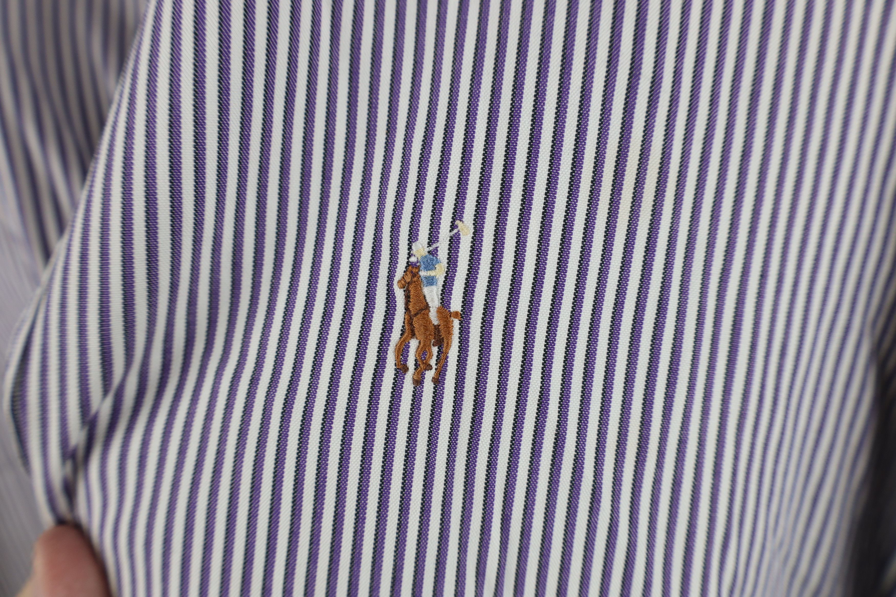 Ralph Lauren Vintage 90s Ralph Lauren Yarmouth Striped Button Down Shirt Size US L / EU 52-54 / 3 - 4 Thumbnail