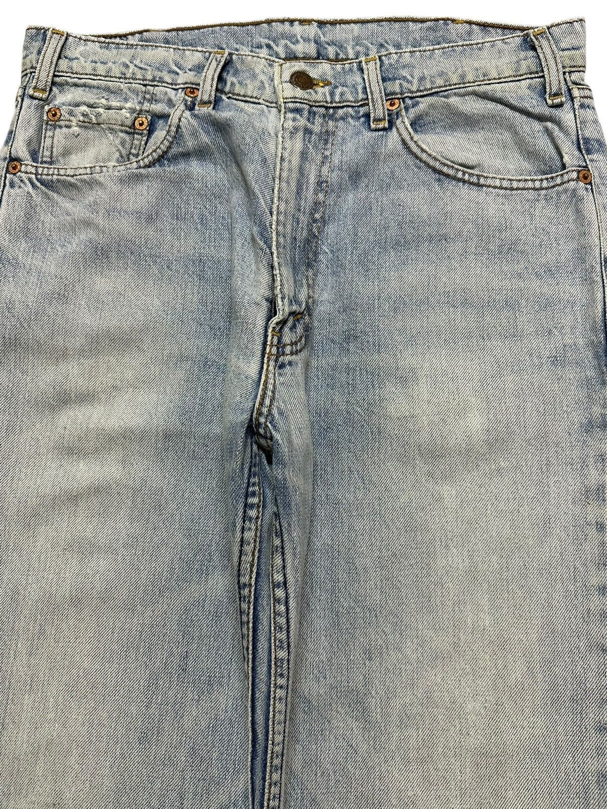 Levi's Vintage 90s Levis 503 Light Blue Faded Wash Distress Jeans Size US 31 - 3 Thumbnail