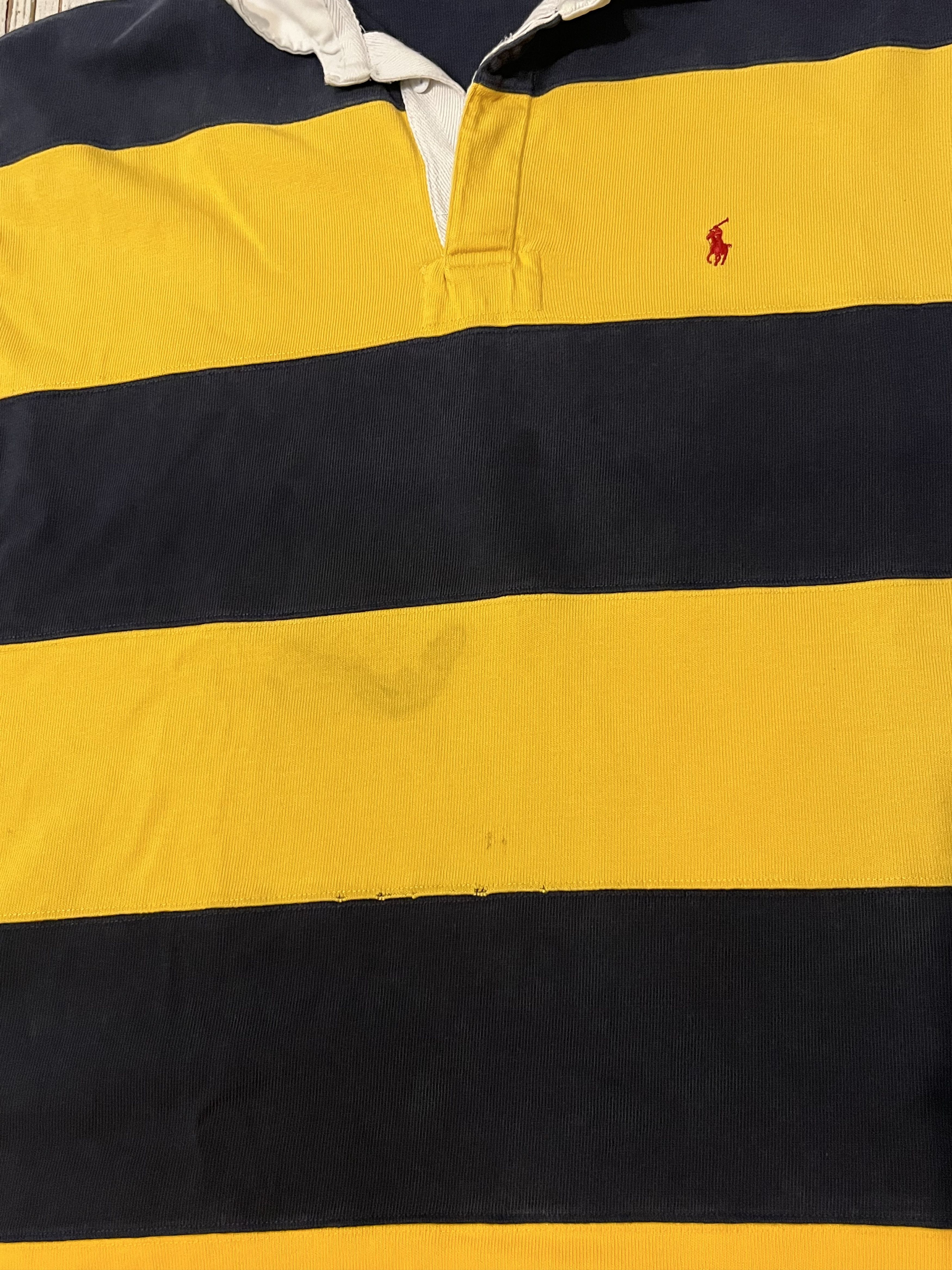 Polo Ralph Lauren × Ralph Lauren × Vintage 90s Polo Ralph Lauren Rugby Longsleeve Striped Hype Rare Size US M / EU 48-50 / 2 - 5 Thumbnail