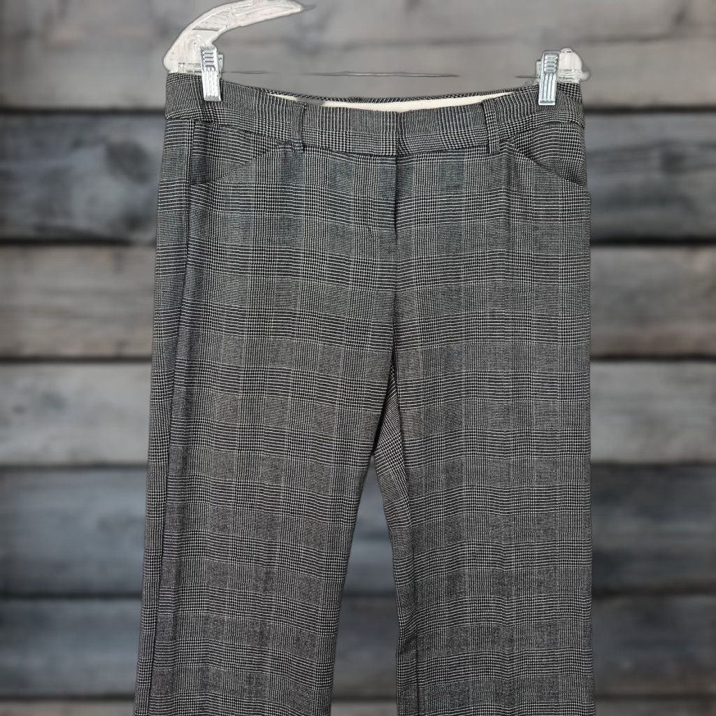 Norma Kamali Norma Kamali Pants Womens Slim Mid Rise Black Gray 6 Dress Pants Polyester Blend Regular 31.5" Inseam Size 28" / US 6 / IT 42 - 1 Thumbnail