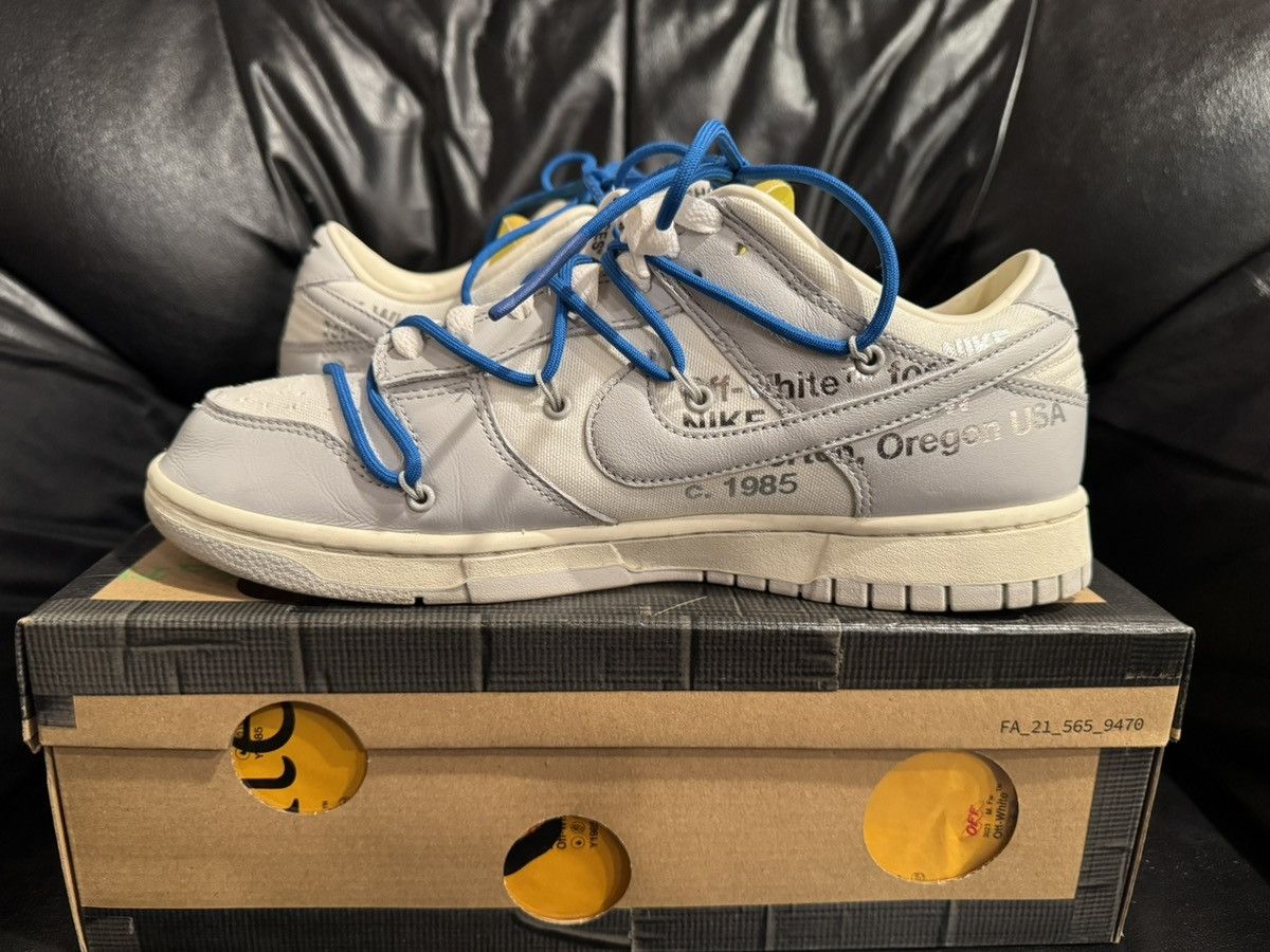 Nike × Off-White Nike Dunk Low Off-White Lot 10 of 50 Size US 10.5 / EU 43-44 - 3 Thumbnail