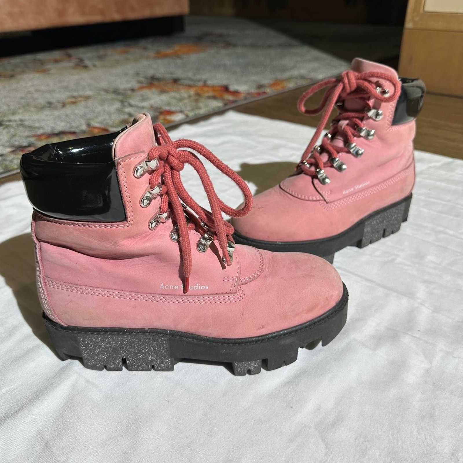 Acne Studios Acne studios pink timberland style Size US 5 / IT 35 - 1 Thumbnail