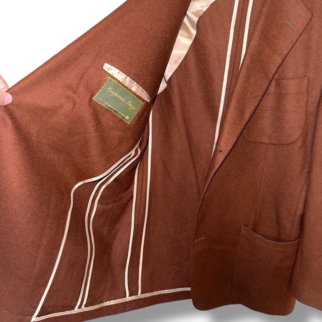 Tom James Tom James Chocolate Brown Tweed Sport Coat Size 42R Size 42R - 3 Thumbnail