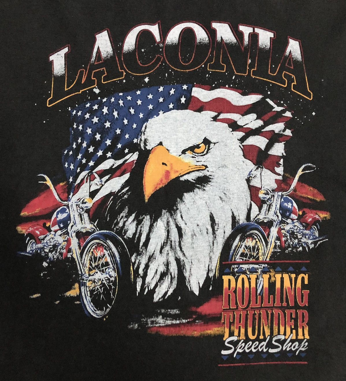 Vintage T-Bar x Cotton On Laconia Rolling Thunder Speed Shop T-Shirt Size US XL / EU 56 / 4 - 3 Thumbnail