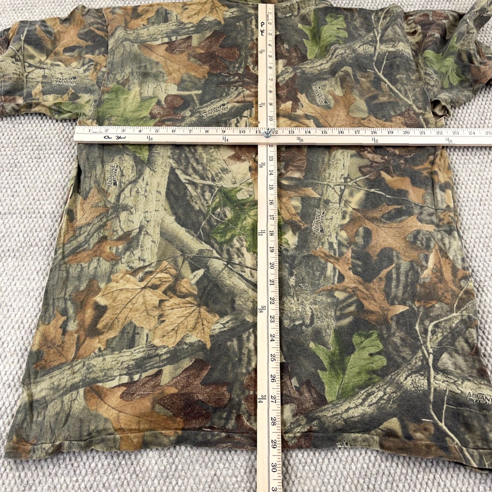 Vintage VINTAGE Camo Shirt Men 2XL Short Sleeve Crew Neck Tee Pocket Logo 90s USA Advantage Brown Cotton Polyester Knit Size US XXL / EU 58 / 5 - 7 Thumbnail