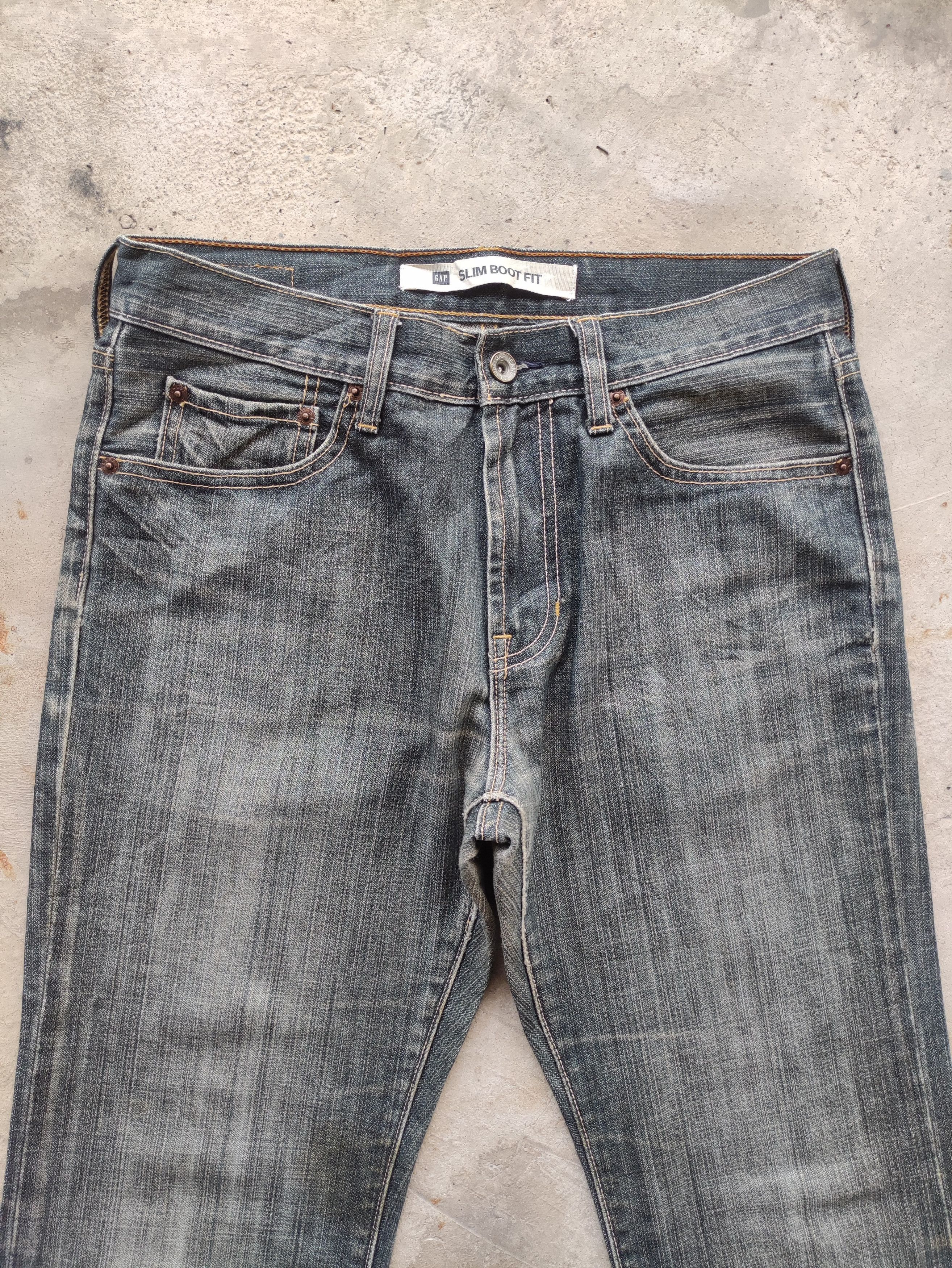 Gap Vintage Gap Micro Flare Jean Distressed Faded Denim Size US 32 / EU 48 - 3 Thumbnail