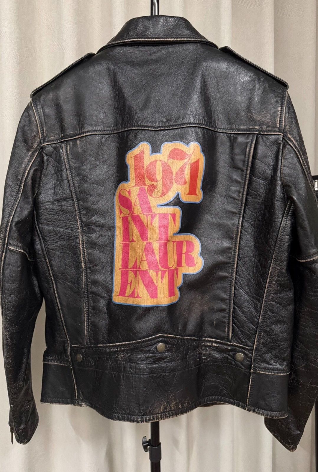 Saint Laurent Paris Saint Laurent 18FW Distressed L01 Motorcycle Jacket Print Size US L / EU 52-54 / 3 - 1 Thumbnail