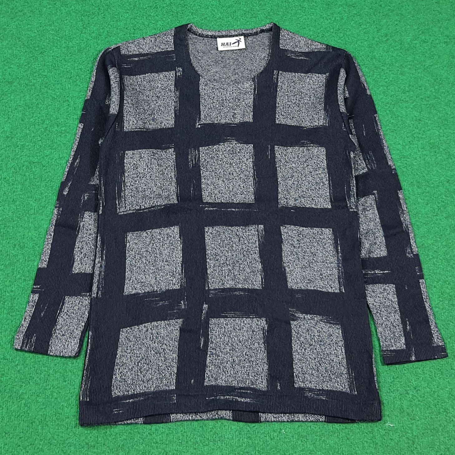 Hai Sporting Gear HAI Sporting Gear Blend Knit Textured Plaid Shirt C294N54 Size S / US 4 / IT 40 - 1 Thumbnail