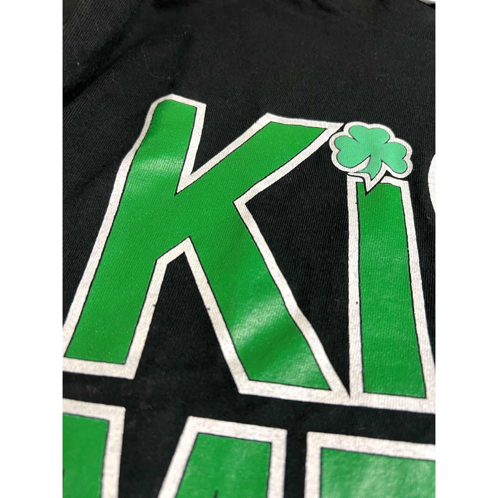 Vintage VINTAGE Kiss Me I'm Irish T-Shirt Shirt St Patrick's Day Black L Unisex Adults T-Shirt Crew Neck Short Sleeve Graphic Print Cotton Fun Tees 90s? Size US L / EU 52-54 / 3 - 3 Thumbnail