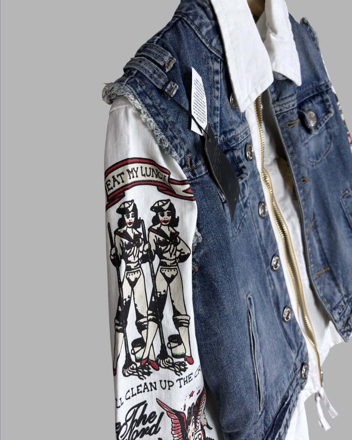 Dsquared2 SS 2005 Dsquared2 3 in 1 Tattoo Denim Jacket. Size US M / EU 48-50 / 2 - 11 Thumbnail