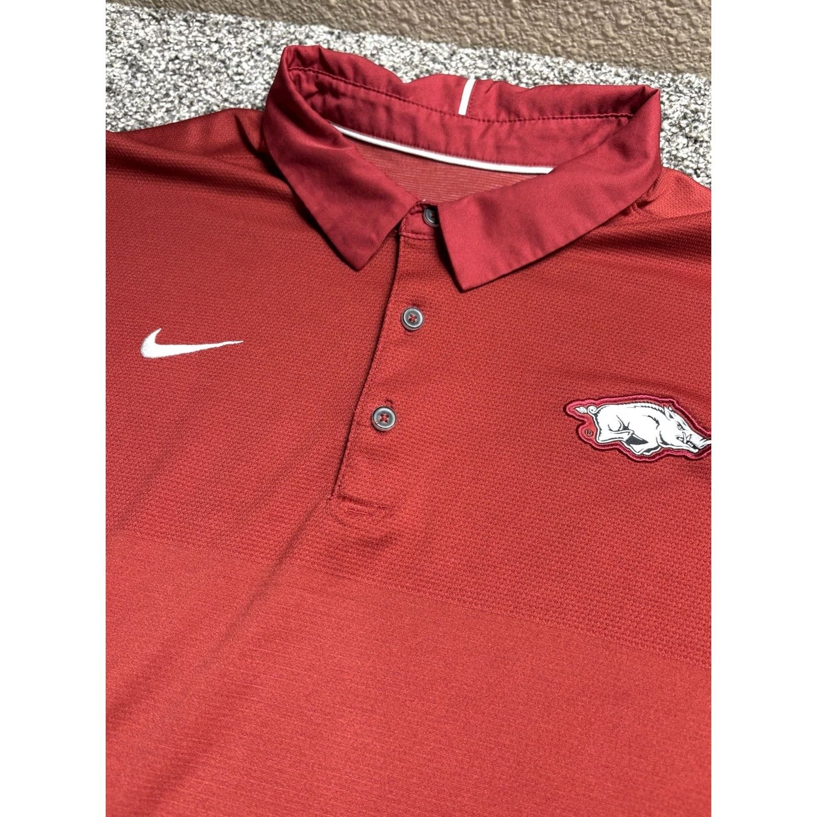 Nike Arkansas Razorbacks Nike Logo Polo Shirt XXL Red Short Sleeve Size US XXL / EU 58 / 5 - 2 Thumbnail
