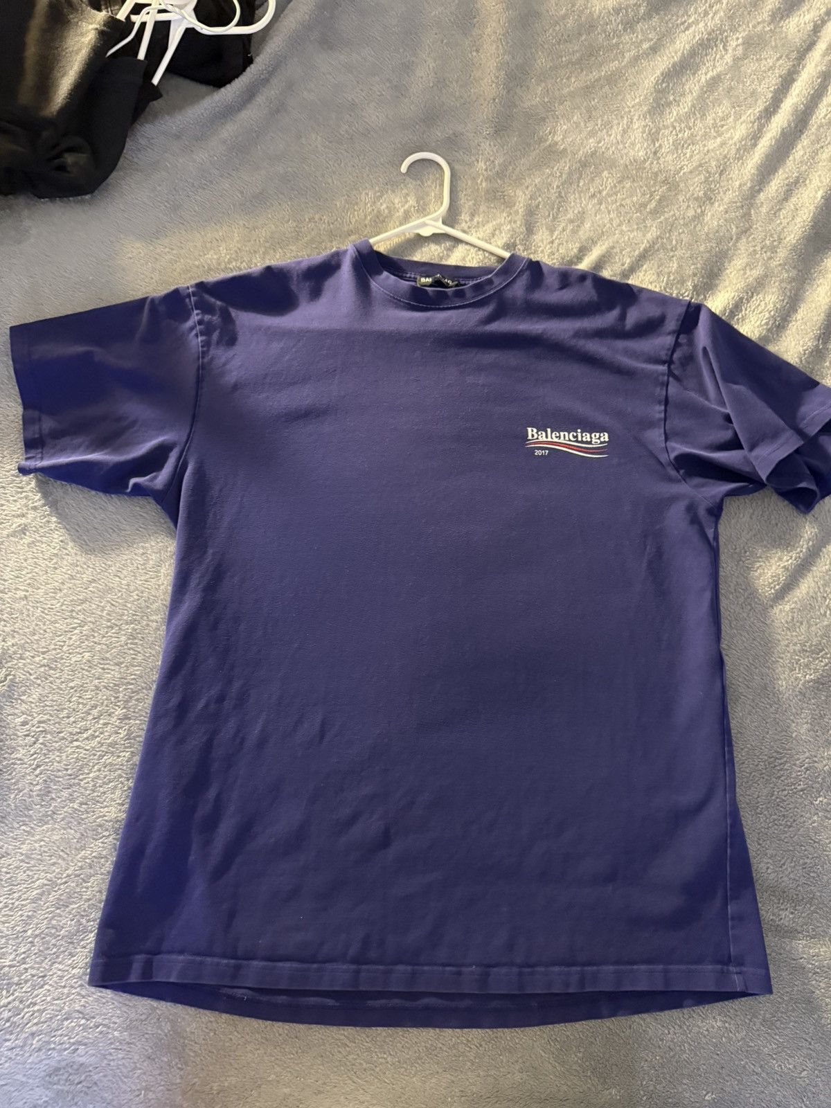 Balenciaga Blue Balenciaga 2017 Campaign Logo Tee Oversized Size US S / EU 44-46 / 1 - 4 Thumbnail