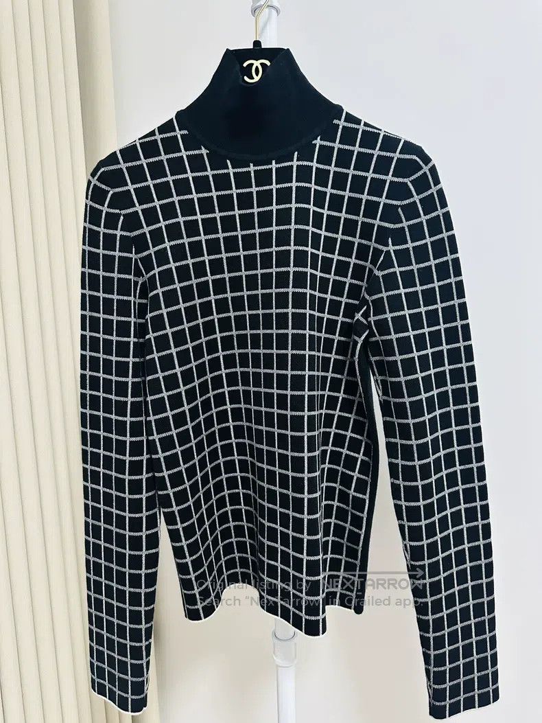 Hermes Hermes High-Neck Sweater with Classic Black and White Stri Size XXS / US 00 / IT 34 - 2 Thumbnail