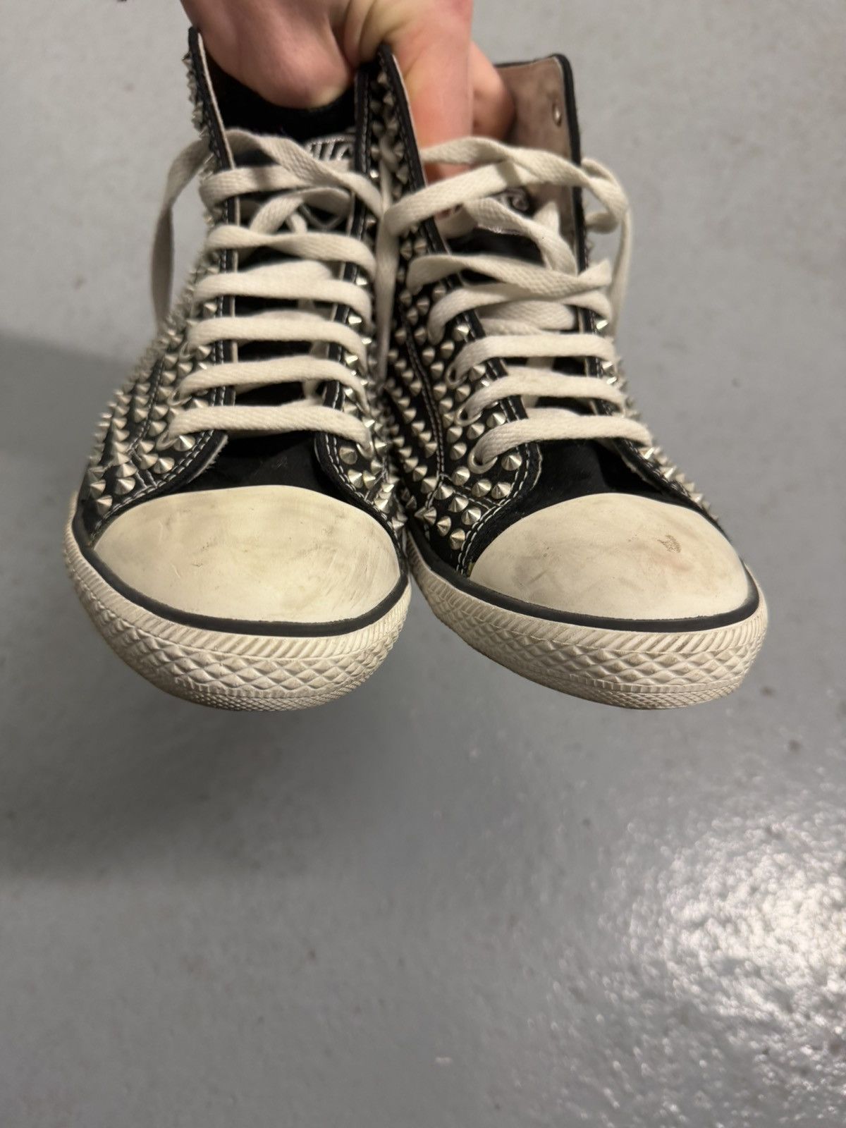 Hollywood Trading Company HTC Hollywood Trading Company Studded High Top Sneakers Size US 9 / EU 42 - 12 Thumbnail