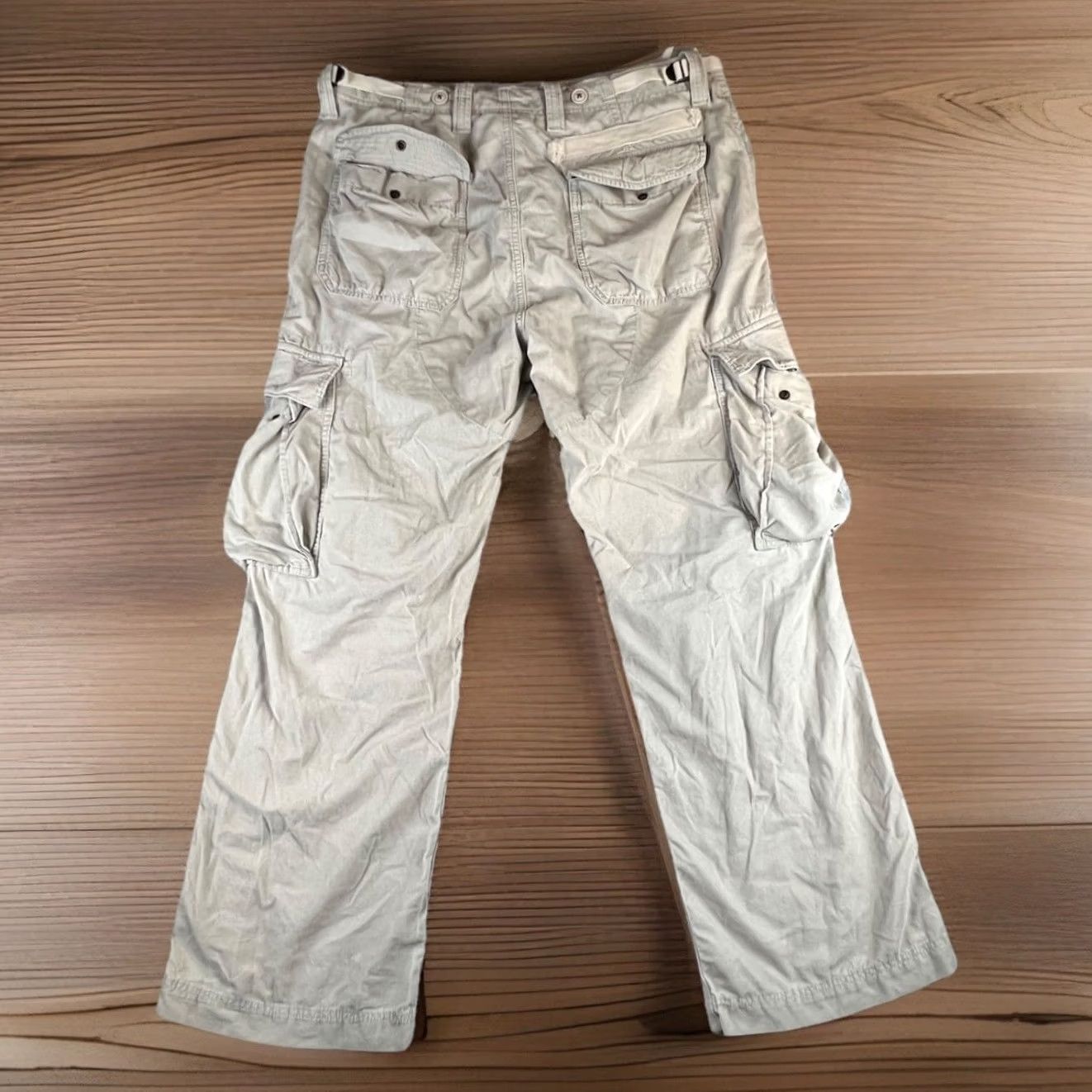 Gap VINTAGE Gap Corduroy Paratrooper Cargo Pants Mens 35x32 Cream White 90s Skater Cargo Pants Mens White Size US 35 - 2 Thumbnail