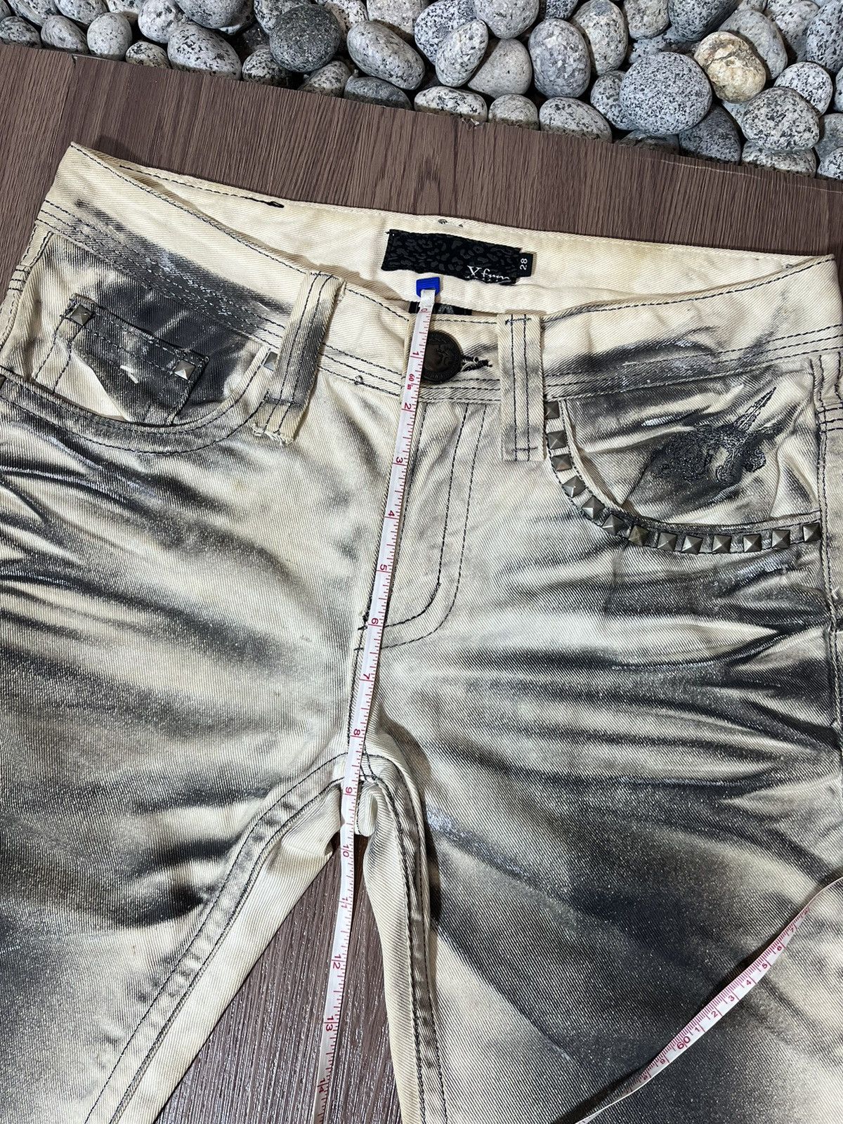 Seditionaries Xfrm Studded Clawmark Short Jeans Size US 31 - 13 Thumbnail
