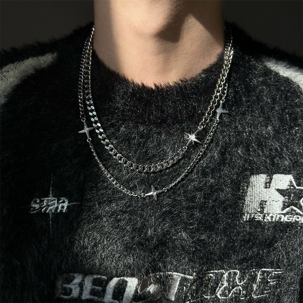 VIBE Double-Layer Star Cross Necklace Size ONE SIZE - 5 Thumbnail
