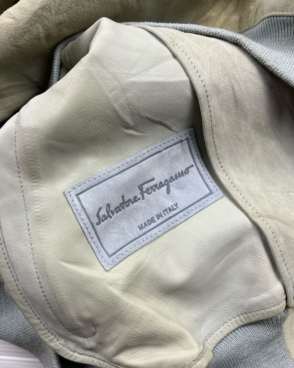 Salvatore Ferragamo Salvatone Ferragamo Leather Bomber Size US L / EU 52-54 / 3 - 5 Thumbnail