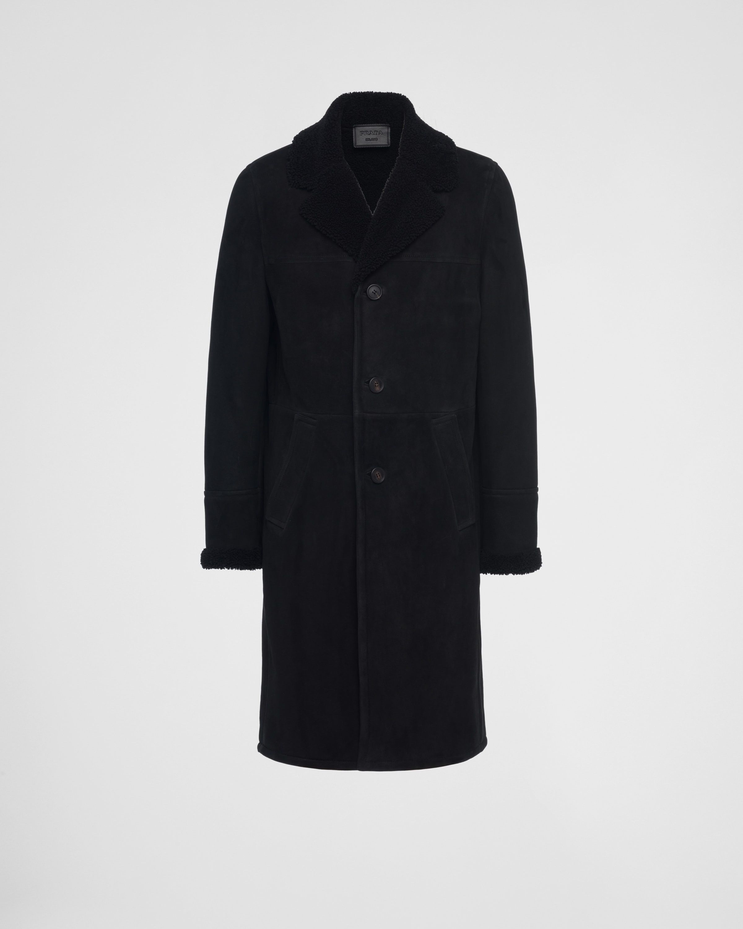 Prada o1bcso1str1025 Montone Old Shearling Coat in Navy Size US M / EU 48-50 / 2 - 1 Thumbnail