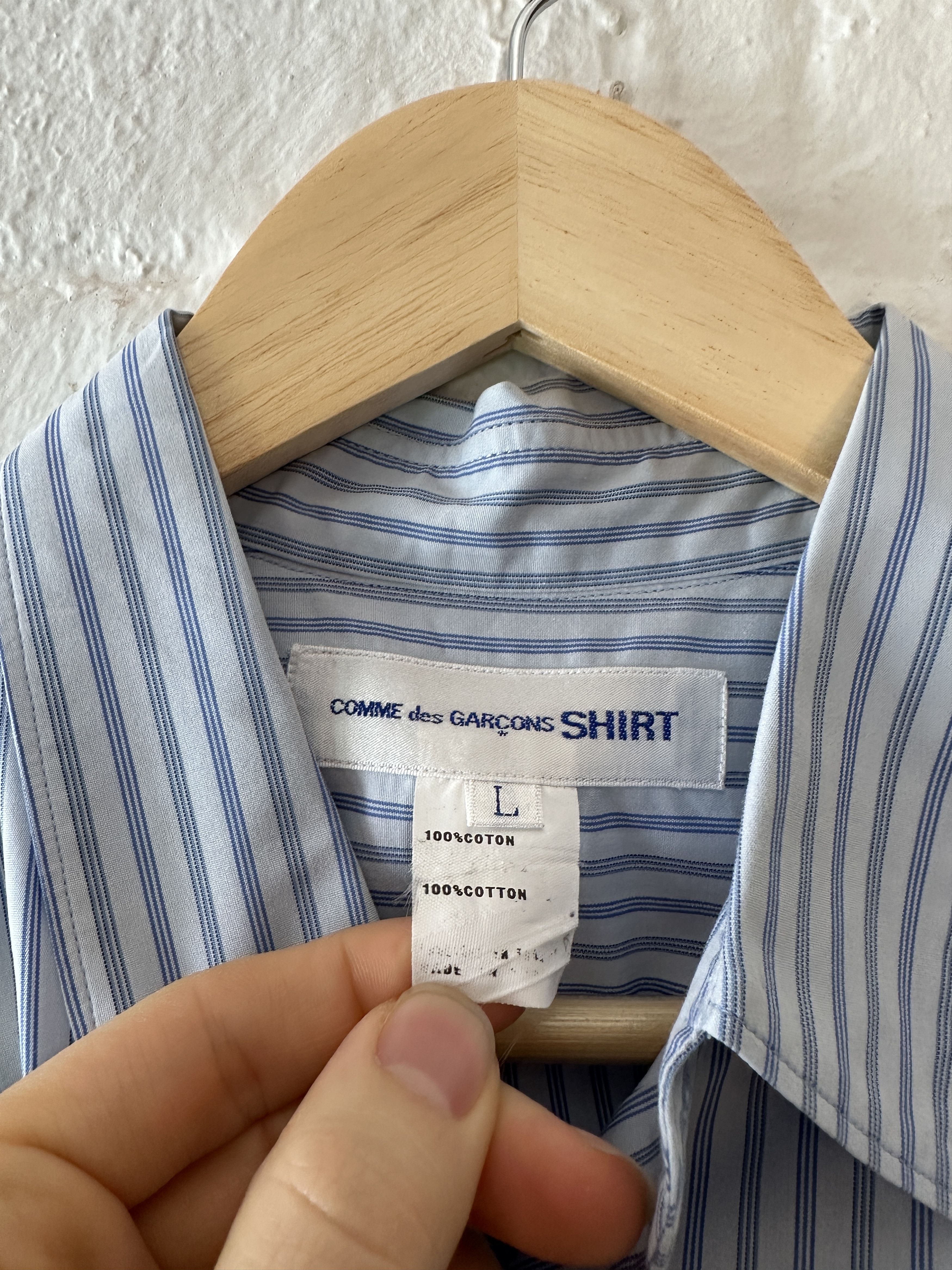 Comme des Garcons Comme des Garcons SHIRT 1990s Striped Button Up Shirt Size US L / EU 52-54 / 3 - 2 Thumbnail