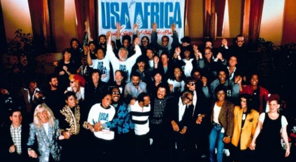 Vintage USA for Africa We Are The World Sweatshirt Michael